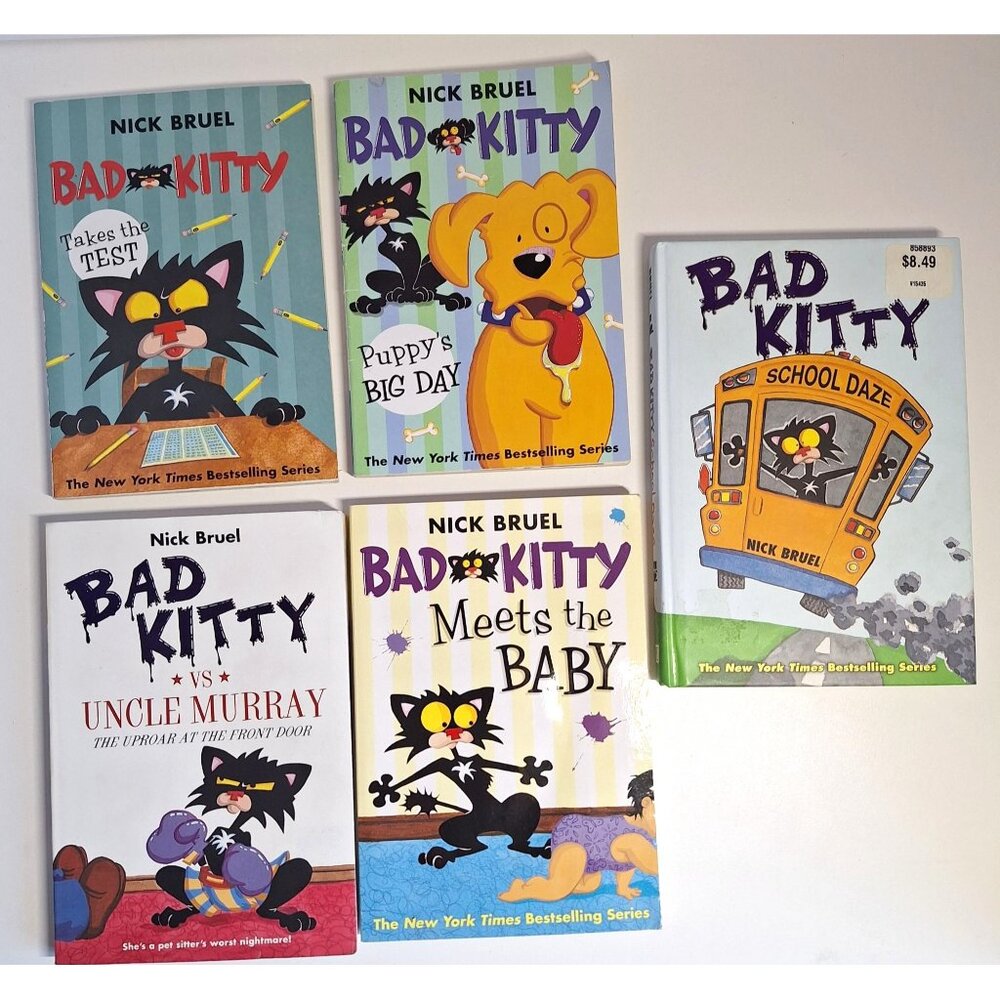 Bad Kitty Book School Daze Meets The Baby Murray Test & Puppys Big Day Lot